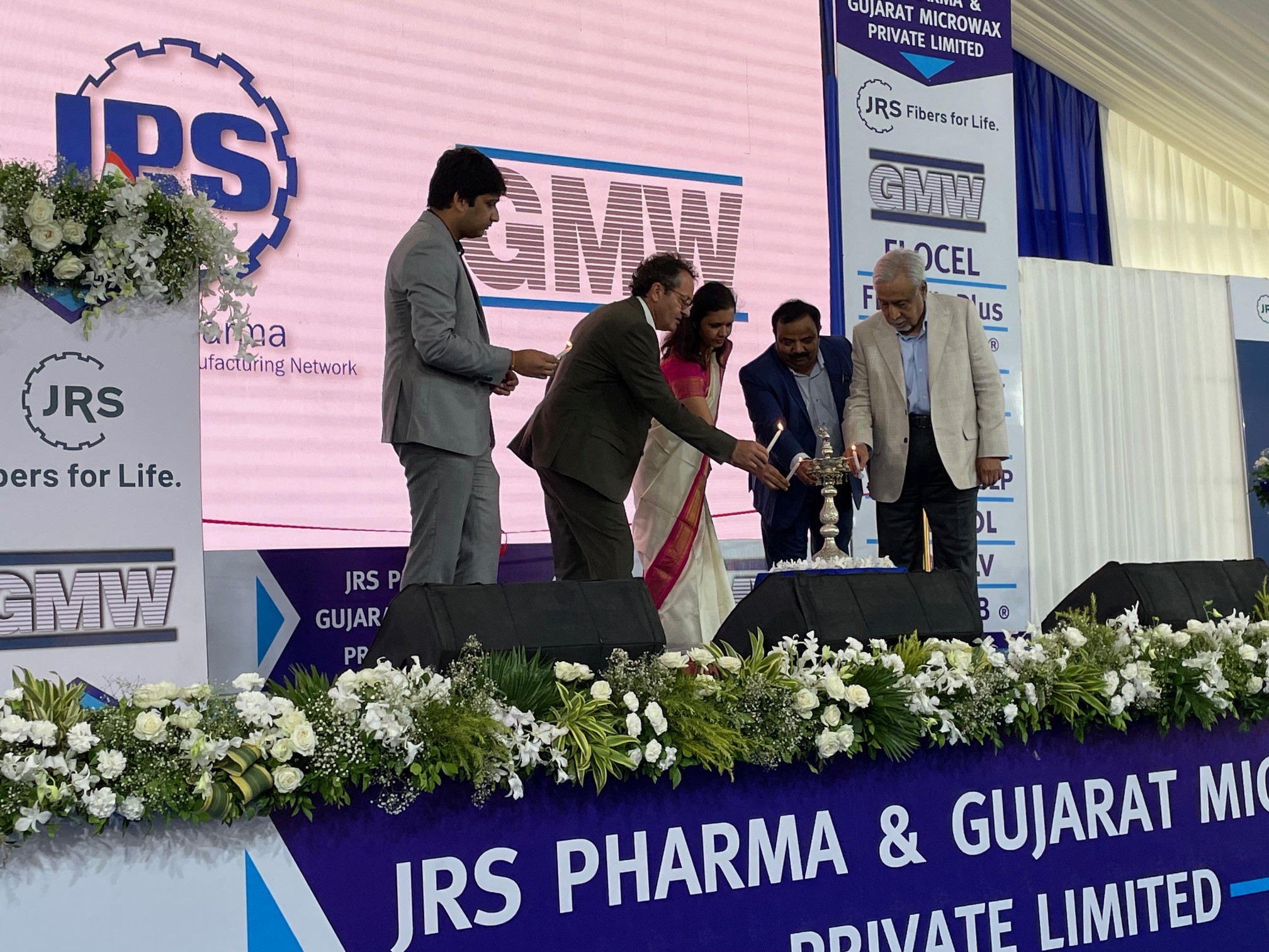Einweihungs-Zeremonie für die neue Produktionsanlage für Sprengmittel GMWIII, JRS PHARMA - GMW, Indien.